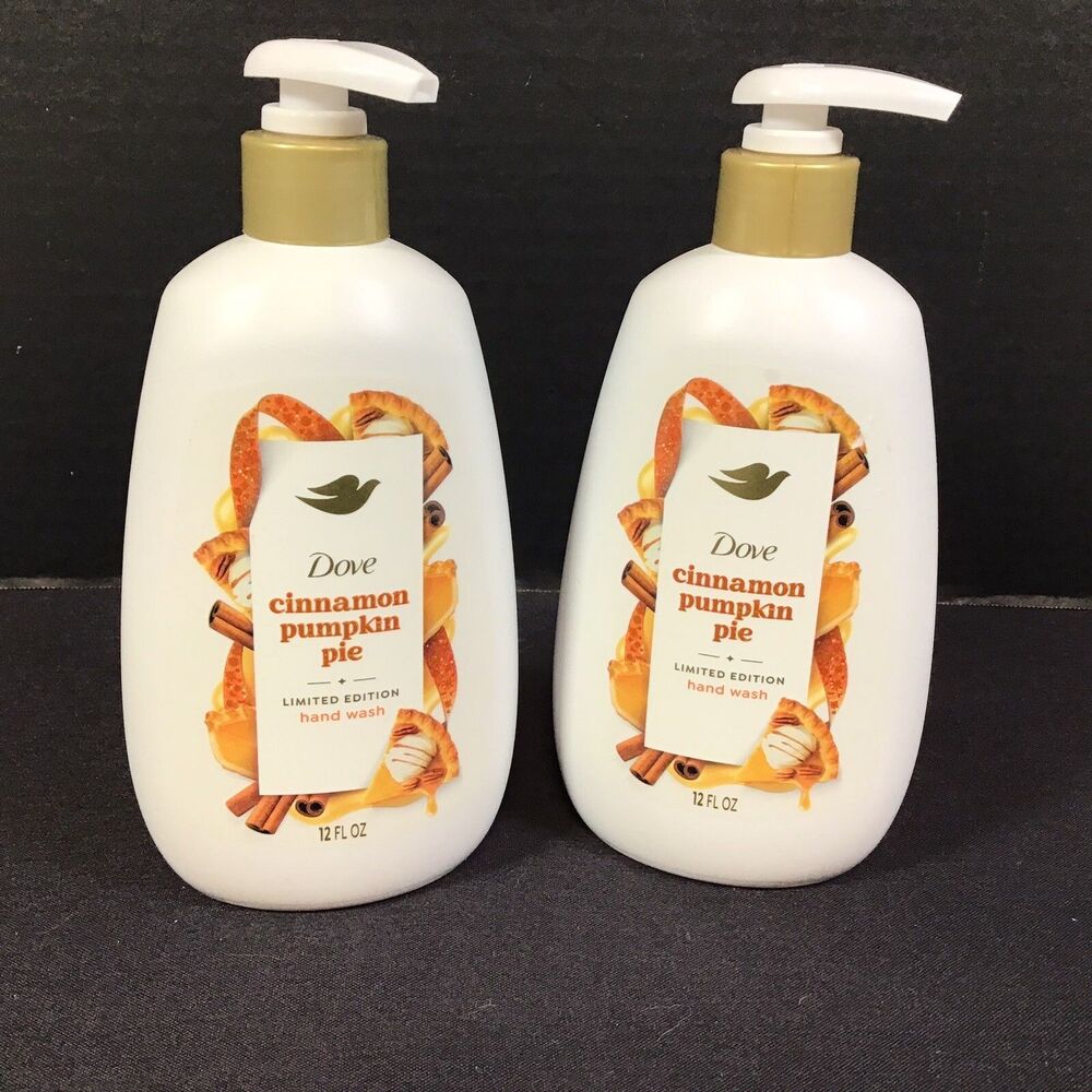 Dove Holiday Treats Limited Edition Cinnamon Pumpkin Pie Hand Soap 12oz Lot of 2
